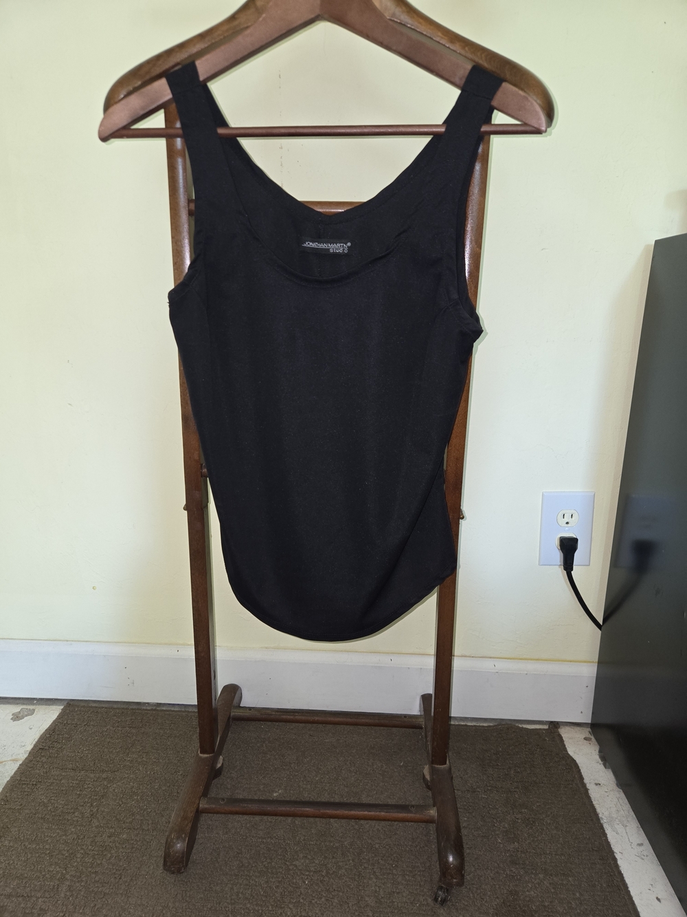 jonathan martin Black Scoop Neck Tank Top